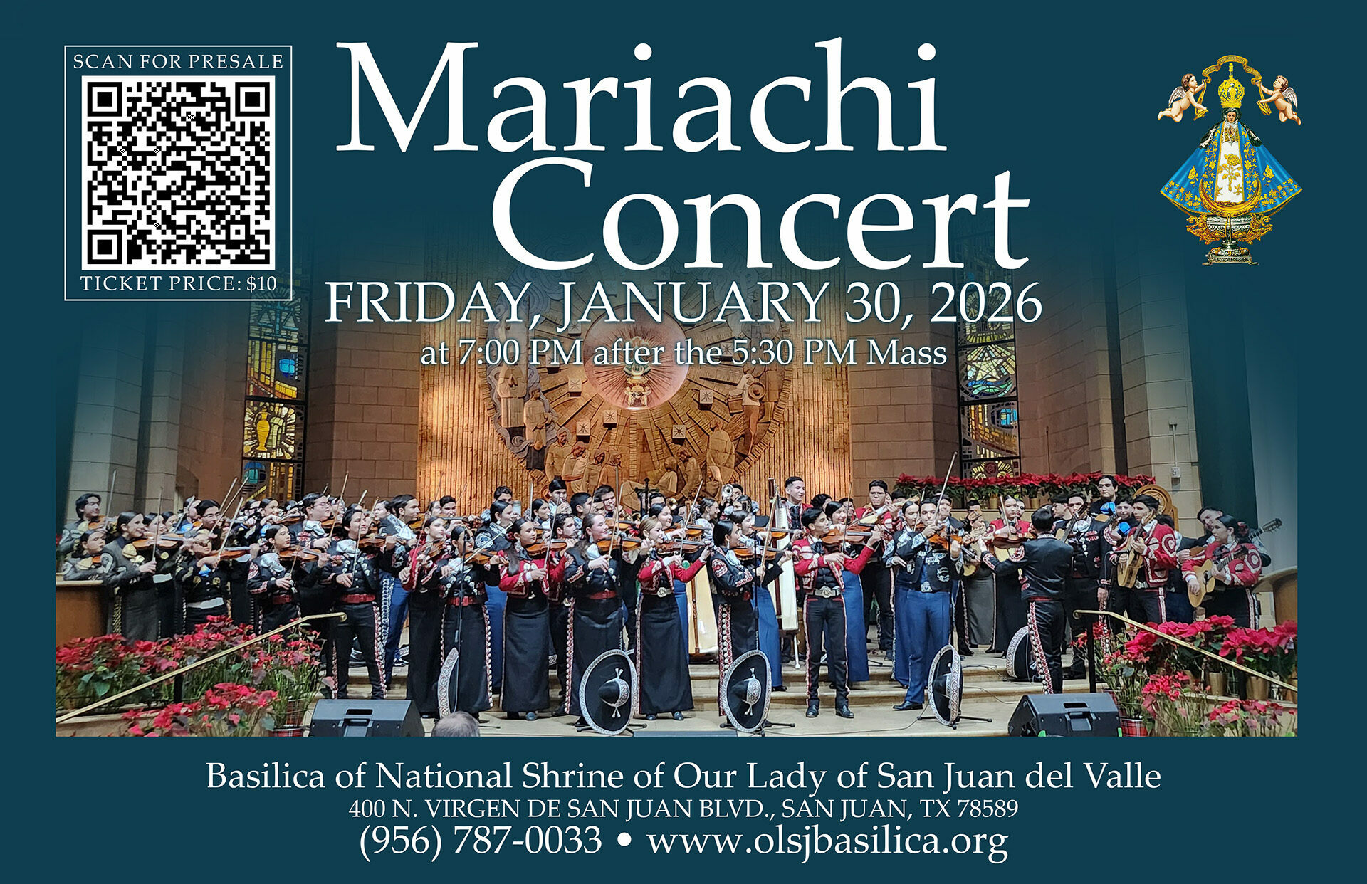 xGUjmgpR mariachiconcert2026 jpg Basilica de San Juan Mariachi Concert at the Basilica: Friday, January 30, 2026 – Tickets $10!