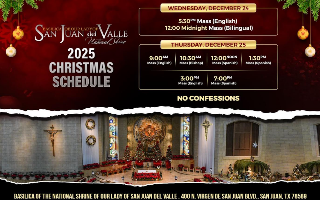 Christmas 2025 Mass Schedule at the Basilica