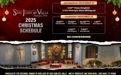 Christmas 2025 Mass Schedule at the Basilica